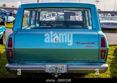 Daytona Beach, FL / USA- 24. November 2018: 1969 International Travelall im Herbst 2018 Daytona Turkey Run. Stockfoto