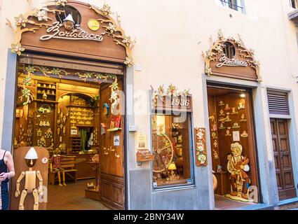 Florenz, Italien - 16. August 2019: Bartolucci Store Firenze in der Via della Condotta in Florenz, Toskana Stockfoto