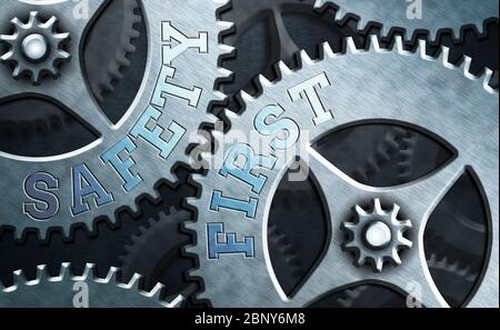 Sicherheit von Handschriftertext. Konzeptionelles Foto sagt früher, dass das Wichtigste darin besteht, sicher zu sein Stockfoto
