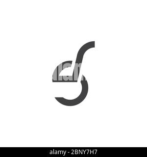 Letter de Simple Geometric Line Logo Vector Stock Vektor