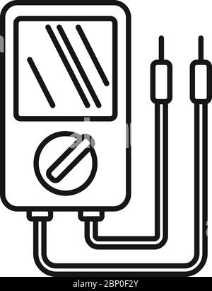 Multimeter-Symbol. Outline Multimeter-Vektorsymbol für Web-Design isoliert auf weißem Hintergrund Stock Vektor