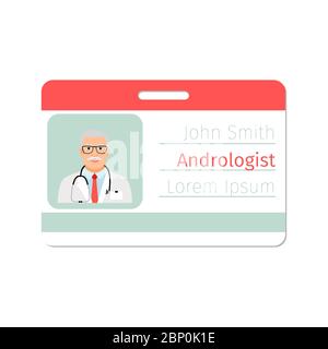 Androloge medizinische Fachkennzeichen Vorlage für Spiel-Design oder Medizin-Industrie. Vektorgrafik Stock Vektor