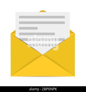 E-Mail-flache Symbol mit langen Schatten, Vektor-Illustration Stock Vektor