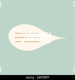 Sprechblase. Gedanken in einem Kopf, plaudern. Speech Cloud. Abbildung flacher Vektorgrafiken Stock Vektor