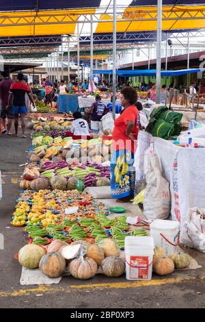 Obst- und Gemüsemarkt, Suva, Viti Levu, Fidschi, Südpazifik. Stockfoto