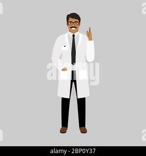 Urologe medizinische Spezialist isolierte Vektor-Illustration auf grauem Hintergrund Stock Vektor