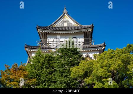 Kishiwada Burg (Chikiri Burg) erbaut im 16. Jahrhundert in Kishiwada Stadt, Präfektur Osaka, Japan Stockfoto