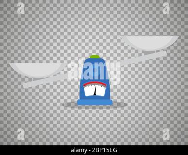 Skaliert ein isoliertes Vektorobjekt mit flachem, transparentem Hintergrund Stock Vektor