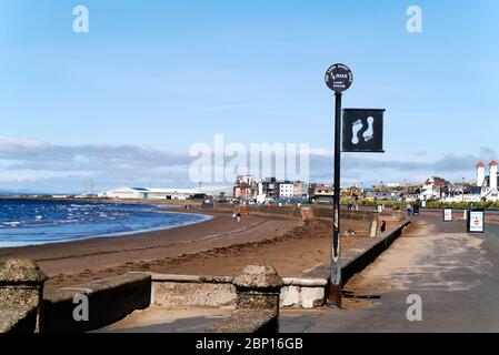 Die lang Scots Mile Way Marker, Ayr, South Ayrshire, Schottland, Stockfoto