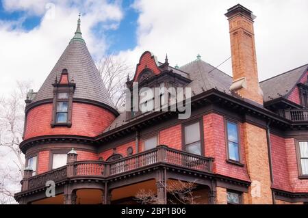 Das ehemalige fyler hotchkiss Anwesen jetzt torrington connecticut historische Gesellschaft Museum in litchfield County. Stockfoto