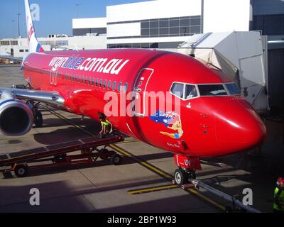 Virgin Blue 737 Stockfoto