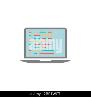 Computerprogrammierung Vektor-Symbol Symbol isoliert auf weißem Hintergrund Stock Vektor