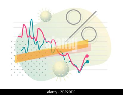 Coronavirus Impact on Business - Abbildung als EPS 10-Datei Stock Vektor