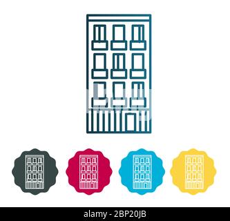 Wohnungsbau-Symbol als EPS 10 Datei Stock Vektor