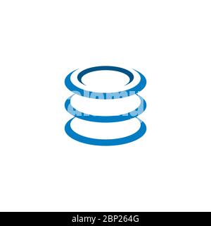 Drei Ringe Gestapelt Logo Vorlage Illustration Design. Vektor EPS 10. Stockfoto