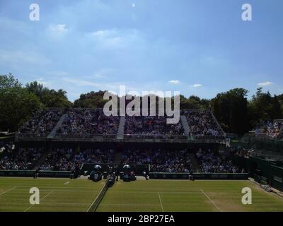 Die Menge beim WTA Nature Valley Classic Frauen Tennisturnier im Edgbaston Priory Club, Birmingham. Freitag, 22. Juni 2018 Stockfoto