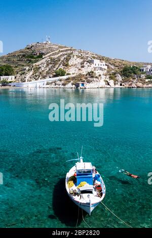 Strand-Agathopes in Syros Insel, Kykladen Inseln, Ägäis, Griechenland, Europa. Stockfoto