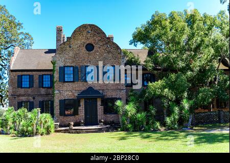 Die Planation des South Flanker of Middleton Place wurde als Hausmuseum genutzt. Stockfoto