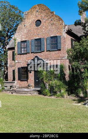 Die Planation des South Flanker of Middleton Place wurde als Hausmuseum genutzt. Stockfoto