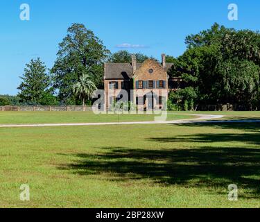 Die Planation des South Flanker of Middleton Place wurde als Hausmuseum genutzt. Stockfoto