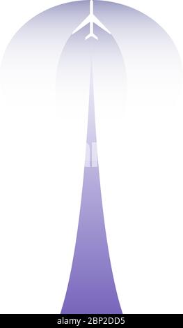 Reisen rund um die Welt Ebene auf das Symbol Stock Vektor