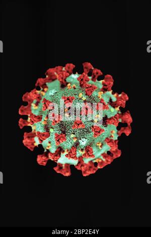 Ultrastrukturelle Morphologie, die von Coronaviren, den Spitzen, die