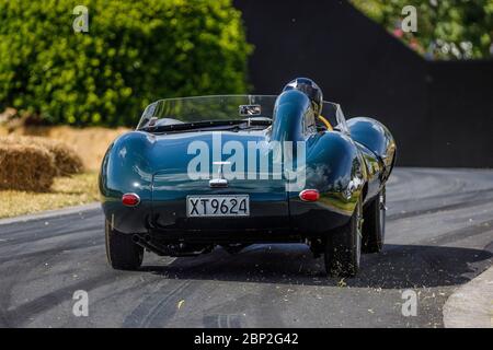 Shaun Vezey im Jaguar 1999, D-Type Replica, 3.8 Liter. Stockfoto