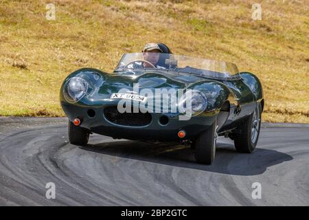 Shaun Vezey im Jaguar 1999, D-Type Replica, 3.8 Liter. Stockfoto