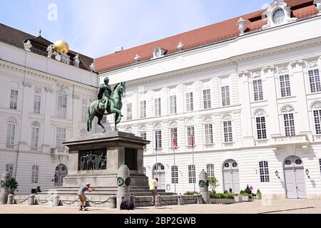 Wien, Österreich. Das Amalientrakt in der Wiener Hofburg Stockfoto