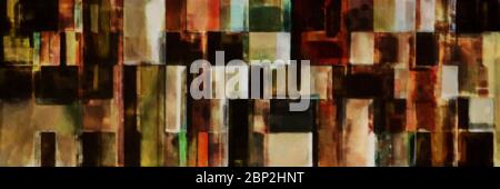 Vintage geometrische Mosaik abstrakten Muster Hintergrund mit sehr dunkelrot, dunkel Khaki und grau Farben Stockfoto