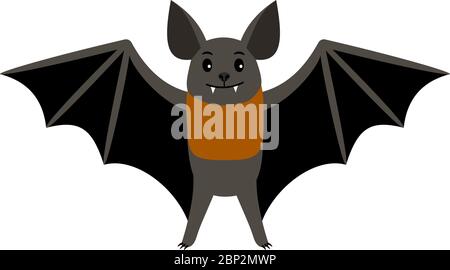 Fledermaus. Vampir Fledermaus Vektor Illustration unheimlich halloween fliegende Symbol auf weißem Hintergrund isoliert Stock Vektor