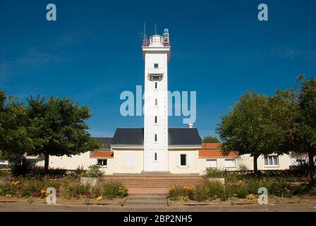 Frankreich, Poitou-VendÈe, Poitou-Vendee, Charente-Maritime, Les Sables-d'Olonne, Leuchtturm, Phare de la Potence Stockfoto