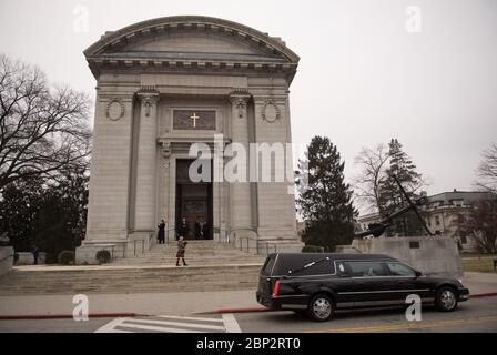 Bruce McCandless Funeral Service Funeral Service für den ehemaligen NASA-Astronauten Captain Bruce McCandless II, USN (ausgeschieden), Dienstag, 16. Januar 2018 in der United States Naval Academy Chapel in Annapolis, Maryland. Stockfoto