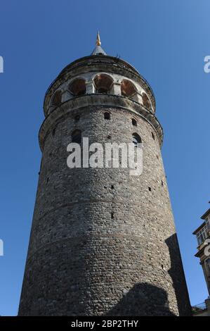 Der Galata-Turm in Istanbul, Türkei. Stockfoto