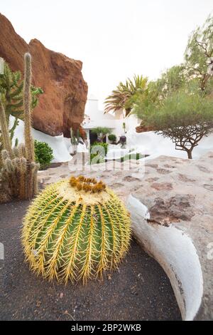 LANZAROTE, SPANIEN - 27. NOVEMBER 2016: Lagomar House Museum auf Lanzarote, Kanarische Inseln, Spanien Stockfoto