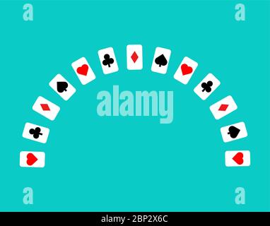 Spielkarten Fan. Poker Karten Vektor Illustration Stock Vektor