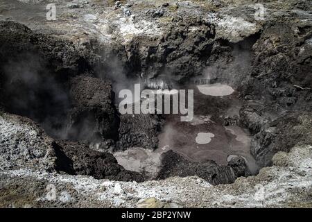 Wai-O-Tapu heiße Quellen, Rotorua, Neuseeland. Ein aktives geothermisches Gebiet auf der Nordinsel innerhalb der Vulkanzone Taupo. Stockfoto