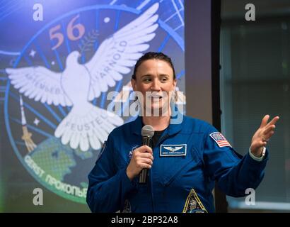 Am 14. Juni 2019 sprach NASA-Astronautin Serena Auñón-Chancellor über ihre Erfahrungen auf den Expeditionen 56 und 57 an Bord der Internationalen Raumstation im NASA-Hauptquartier in Washington, D.C. Sie verbrachte 197 Tage auf der ISS und führte Experimente in verschiedenen wissenschaftlichen Bereichen durch. Stockfoto