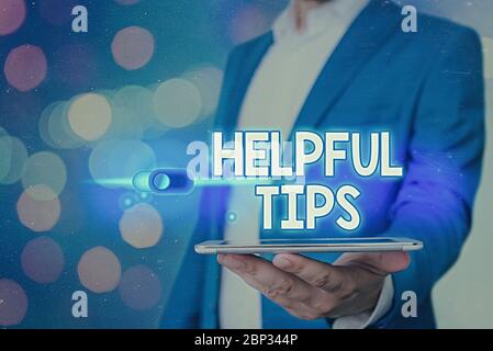 Handschrift Text hilfreiche Tipps. Konzeptionelle foto Ratschläge gegeben hilfreiche Kenntnisse im Leben zu werden. Stockfoto