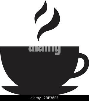 Tasse Symbol Vektor-Illustration Heißgetränk Tee isoliert auf weiß Stock Vektor