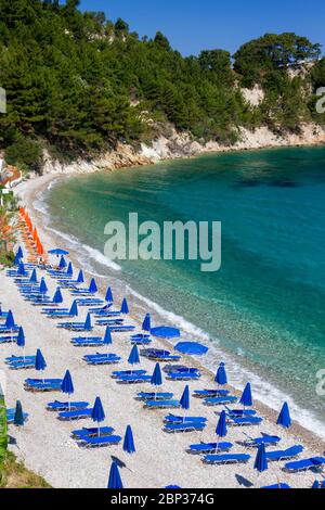 Strand von Lemonakia, in Samos, Griechenland, Europa. Stockfoto