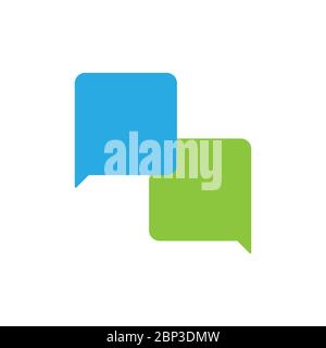 Short Message Service Flache Blasen Stock Vektor