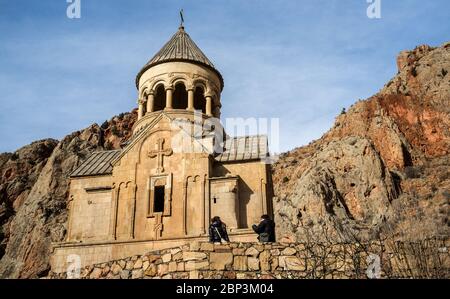 Noravank. Klosteranlage in der Schlucht des Flusses ARPA Nebenfluss in der Nähe der Stadt Yeghegnadzor in Armenien. Stockfoto