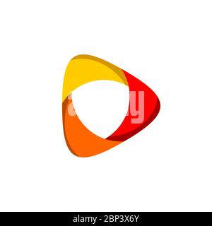 Play Button Lens Bunte Logo Vorlage Illustration Design. Vektor EPS 10. Stockfoto