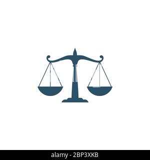Maßstab der Gerechtigkeit Logo Vorlage Illustration Design. Vektor EPS 10. Stockfoto