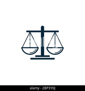 Maßstab der Gerechtigkeit Logo Vorlage Illustration Design. Vektor EPS 10. Stockfoto