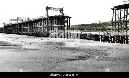 Dunston Staiths, Gateshead, Großbritannien nach einem zerstörerischen Brand am 16. Mai 2020 Stockfoto
