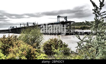Dunston Staiths, Gateshead, Großbritannien nach einem zerstörerischen Brand am 16. Mai 2020 Stockfoto