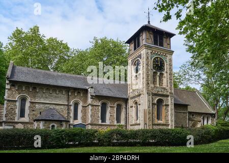 Die historische St Pancras Old Church in Somers Town, King's Cross, North London UK Stockfoto