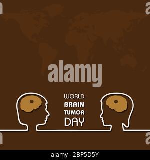 World Brain Tumor Day Vektor Illustration. Geeignet für Grußkarte, Poster und Banner. Stock Vektor